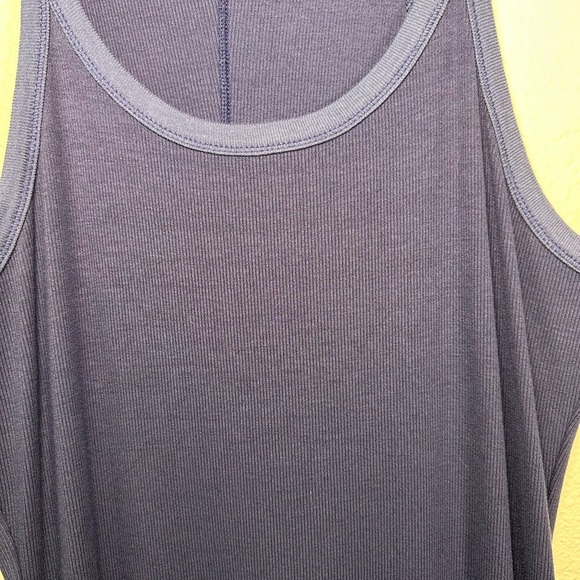 Good American Ribbed Navy Blue Sleeveless Dress Women's Size 5 - Picture 4 of 7